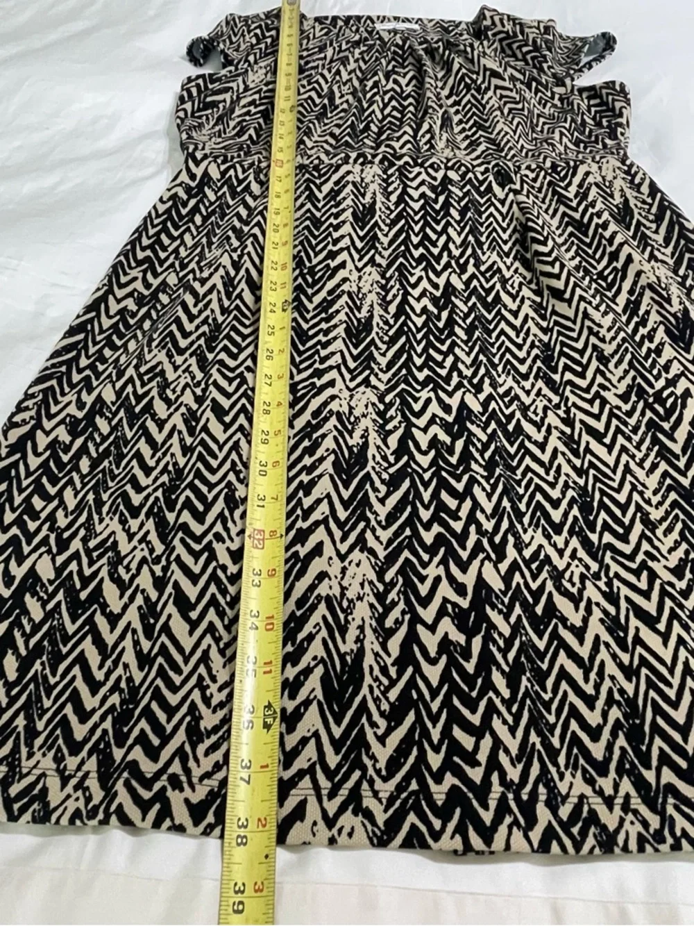 Olivia‎ Matthews Chevron Midi Dress Vintage